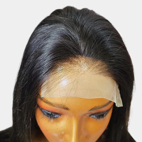 14” Straight Bob Natural Black Lace Wig – 100% Human Hair |