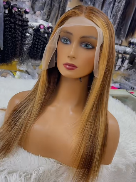18-inch Piano Straight 360 Lace Wig